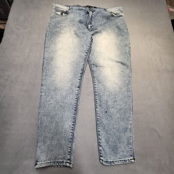 Rocawear Jeans Mens 40x29 Blue Slim Fit Straight Leg Denim Hip Hop Y2K - Picture 1 of 12